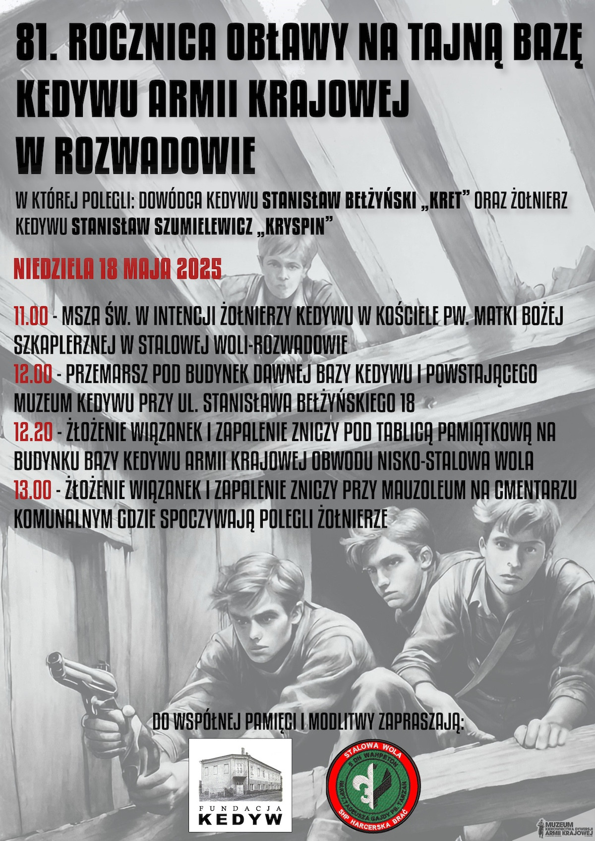 81. rocznica niemieckiej obławy na Kedyw w Rozwadowie