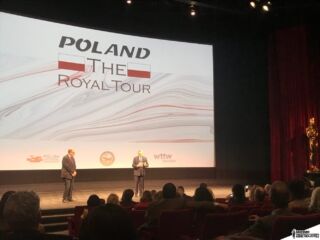 Przemawia Minister Kultury prof. Piotr Gliński, Los Angeles 2019 r. (fot. Fundacja KEDYW)